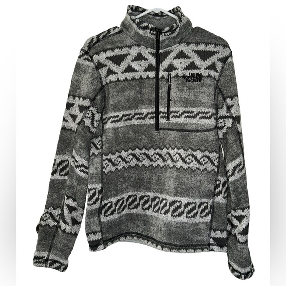 The North Face Gordon Lyons 1/4 Zip Gray Aztec Pullover Men’s Size Small Outdoor - Picture 10 of 10